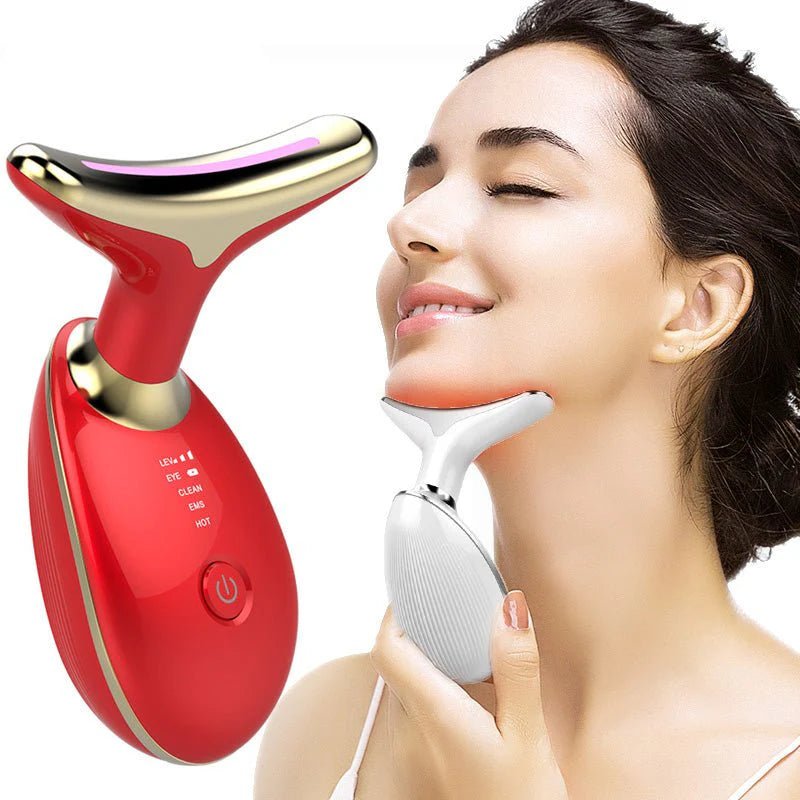 EMS Thermal Neck Lift Massager – Microcurrent Skin Tightening Device - Vitality Plus