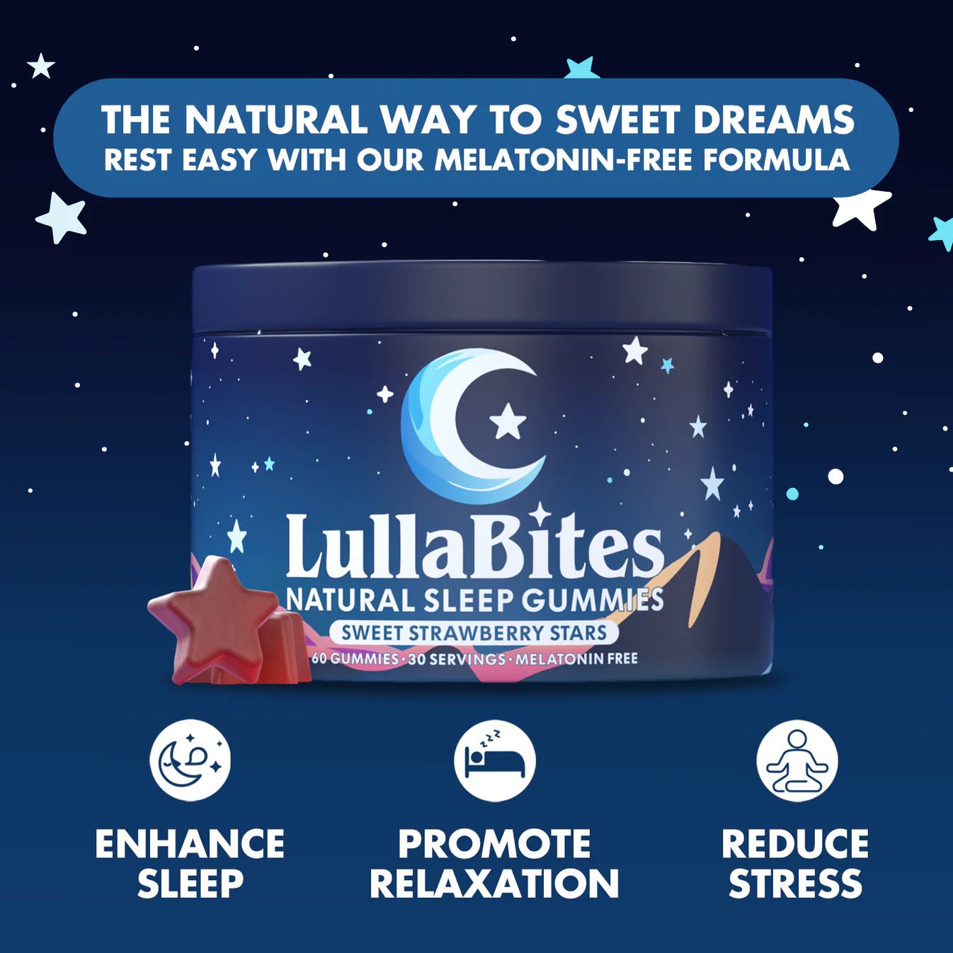 LullaBites Melatonin - Free Sleep Gummies - Vitality Plus