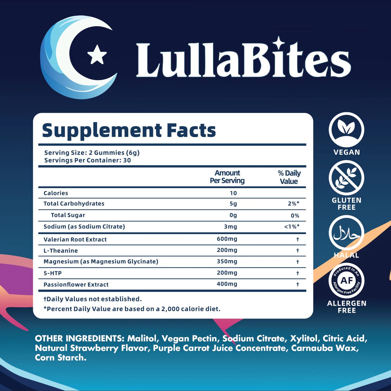 LullaBites Melatonin - Free Sleep Gummies - Vitality Plus