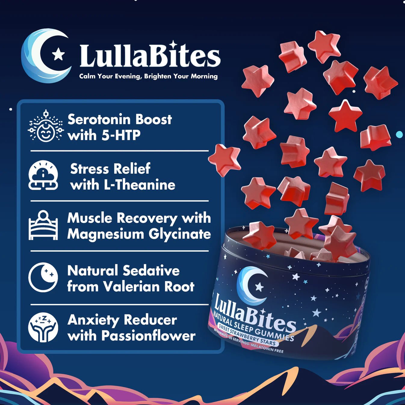 LullaBites Melatonin - Free Sleep Gummies - Vitality Plus