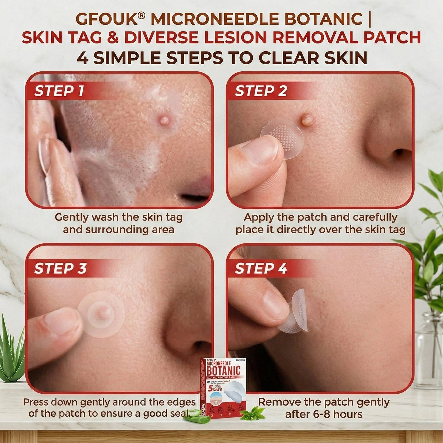 Microneedle Botanic Removal Patch - Vitality Plus